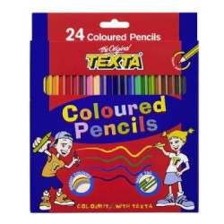TEXTA COLOURED PENCILS  ASSTD BX24