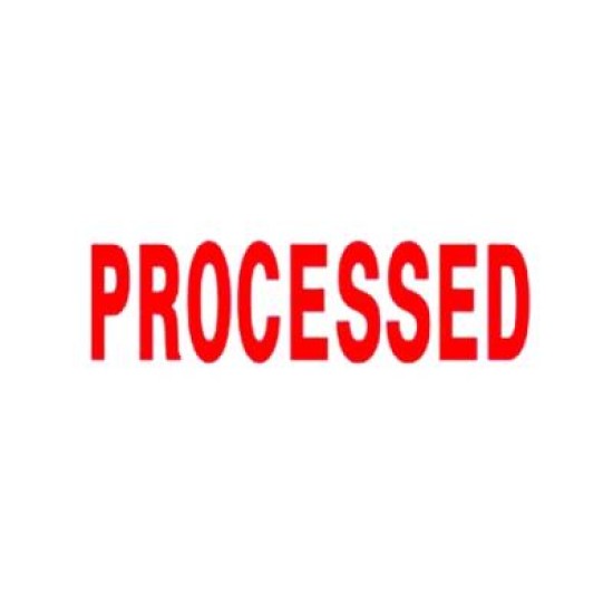DESKMATE OFFICE STAMP PROCESSED RED