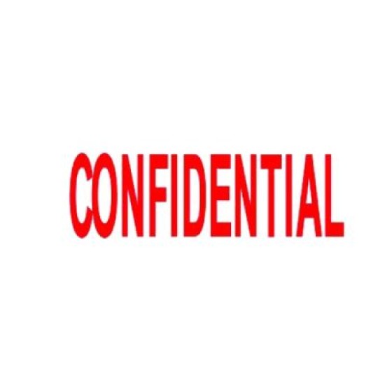 DESKMATE OFFICE STAMP CONFIDENTIAL RED