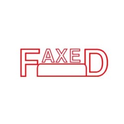 DESKMATE OFFICE STAMP FAXED DATE RED