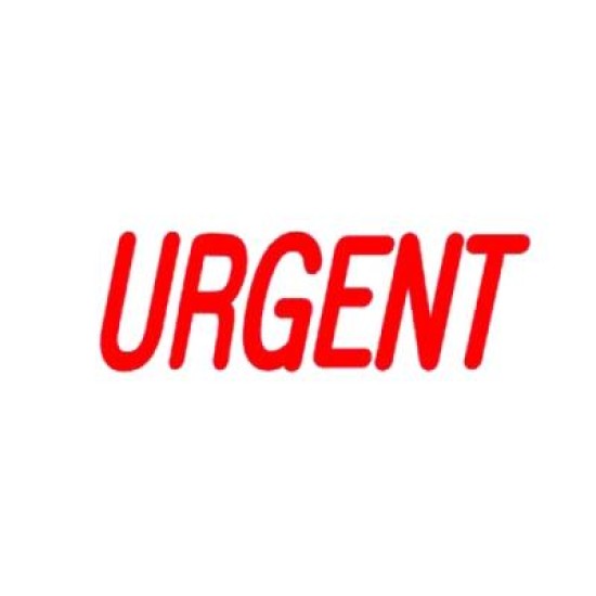 DESKMATE OFFICE STAMP URGENT RED