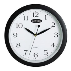 CARVEN 25CM WALL CLOCK BLACK