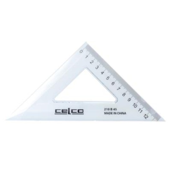 CELCO SET SQUARE 21CM 45DEG HANGSELL