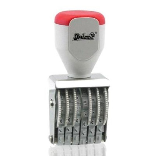 DESKMATE 6 BAND RUBBER NUMBER STAMP 4MM