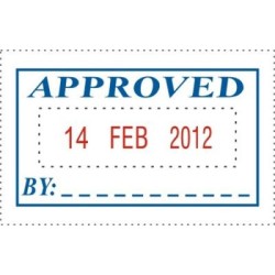 DESKMATE SELFINK STAMP APPROVED&DATE BL