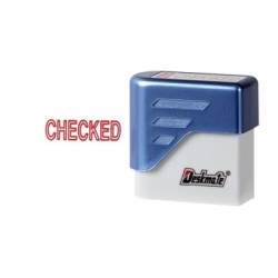 DESKMATE OFFICE STAMP CHECKED RED