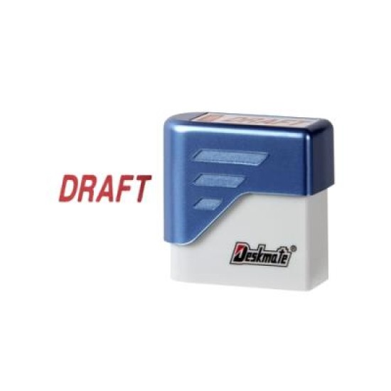 DESKMATE OFFICE STAMP DRAFT RED