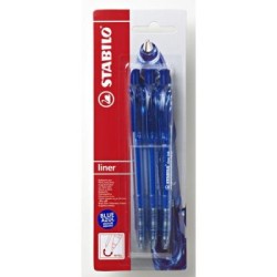 STABILO LINER R/BPP MED BLUE CD3