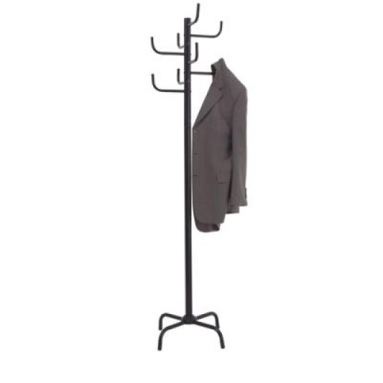 JASTEK COAT RACK BLACK 8 HOOKS
