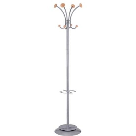 ALBA COAT RACK STILY SILVER/WOOD