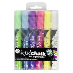TEXTA LIQUID CHALK WET WIPE ASSTD WALL 6