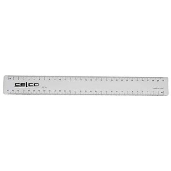 CELCO RULER 30CM IMP/MET BX50