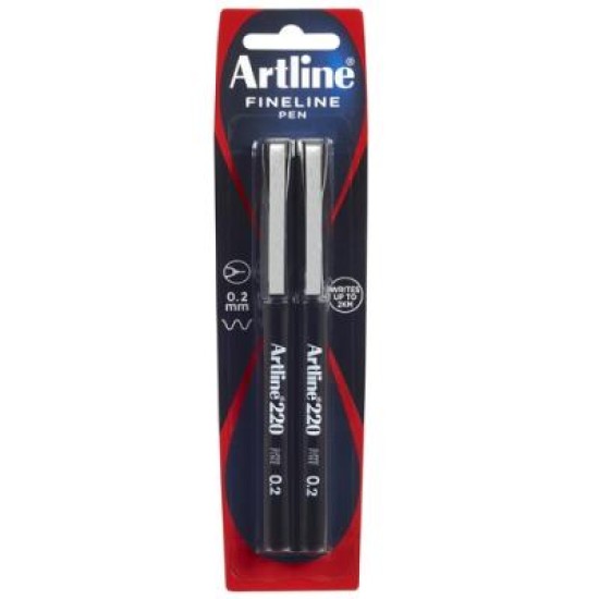 ARTLINE 220 FINELINER BK PK2