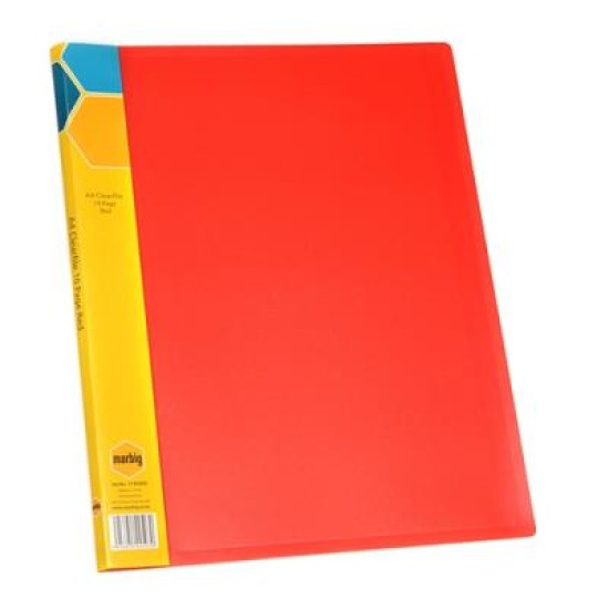 DISPLAY BOOK A4 10 PG INSERT SPINE RED
