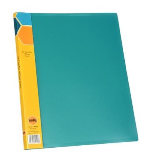 DISPLAY BOOK A4 10 PG INSERT SPINE GREEN