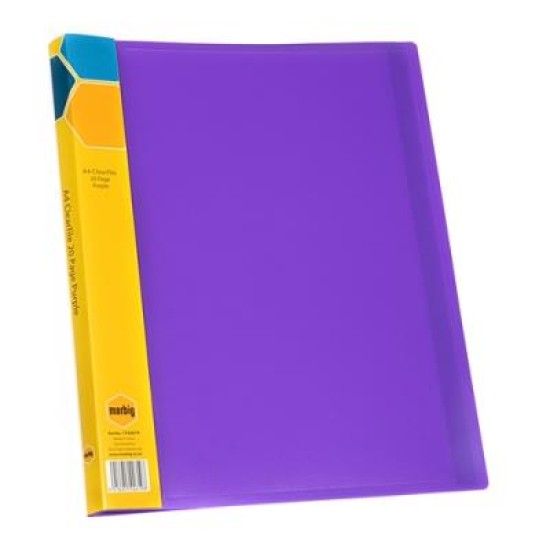 DISPLAY BOOK A4 20 PG INSERT SPINE PURPL