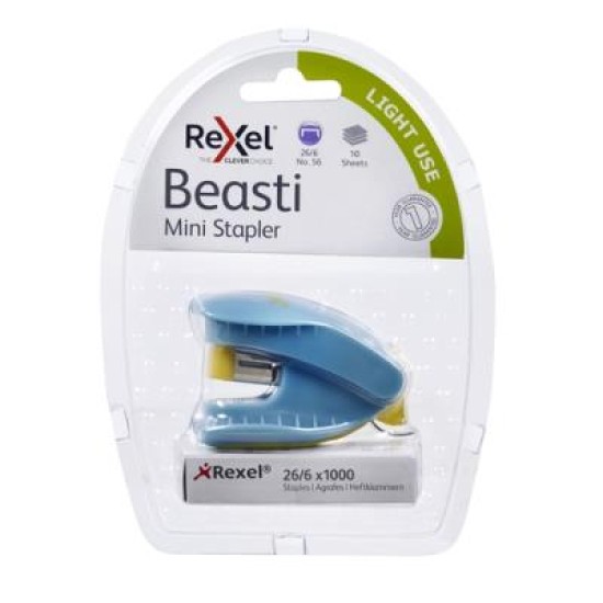 REXEL STAPLER BEASTI MINI BE/YW