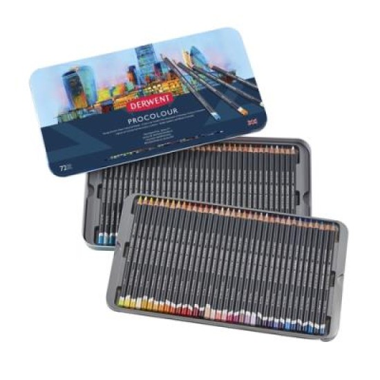 DERWENT PENCILS PROCOLOUR (72) TIN
