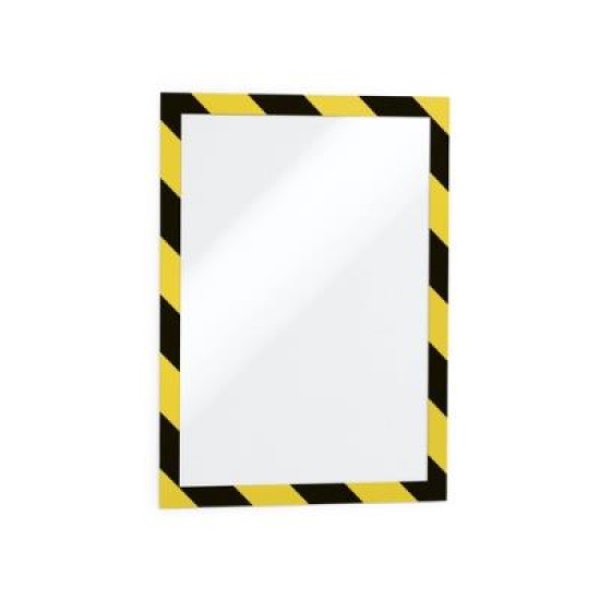 DURAFRAME A4 SECURITY FRAME YEL/BLK PK2