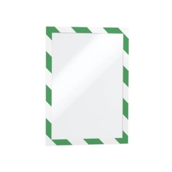 DURAFRAME A4 SECURITY FRAME GRN/WHT