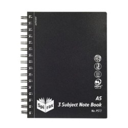 SPIRAX P572 3 SUBJECT BOOK A5 S/O 300 PG SPIRAX P572 3 SUBJECT BOOK A5 S/O 300 PG
