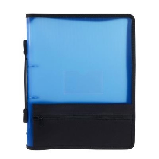 MARBIG 25MM 2O ZIPPER BINDER W/STORAGE BLUE