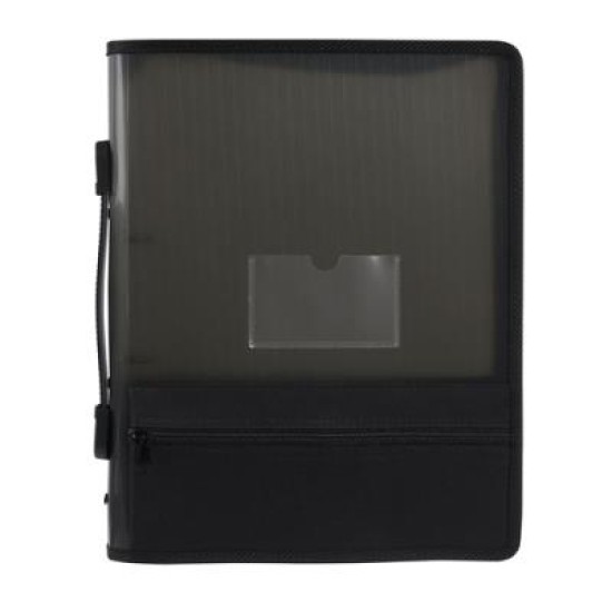 MARBIG 25MM 2O ZIPPER BINDER W/STORAGE GRY