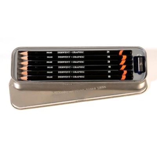 DERWENT GRAPHIC PENCILS TIN 6