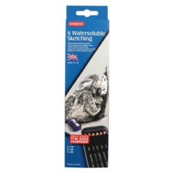 DWT WATERSOLUBLE SKETCHING PENCILS TIN 6