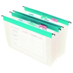 MARBIG S/FILES 3POCKET GRN COMPLETE PK5