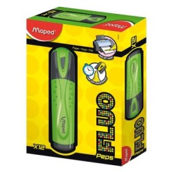 MAPED 742533 HIGHLIGHTER GREEN BOX 12