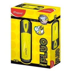 MAPED 742534 HIGHLIGHTER YELLOW BOX 12