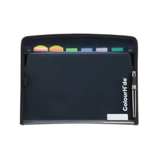 COLOURHIDE® ZIPIT EXPANDING FILE FC BLK 7PKT