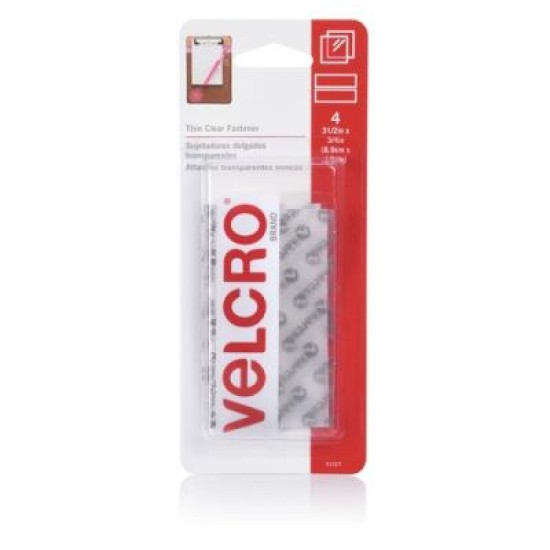 VELCRO THIN CLR H&L STRIP 19X89MM
