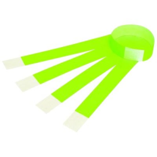 REXEL WRISTBANDS FLUORO GRN PK 100