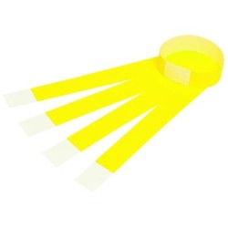 REXEL WRISTBANDS FLUORO YEL PK 100 REXEL WRISTBANDS FLUORO YEL PK 100