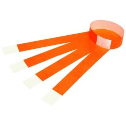 REXEL WRISTBANDS FLUORO ORG PK 100 REXEL WRISTBANDS FLUORO ORG PK 100
