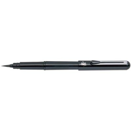 PENTEL BRUSH PEN BLACK INK WITH 4 REFILL