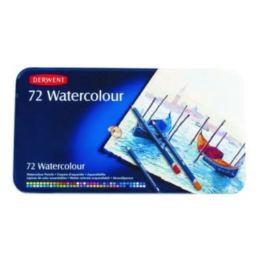 DERWENT PENCILS WATERCOLOUR 72 TIN