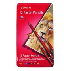 DERWENT PENCILS PASTEL 12 TIN DERWENT PENCILS PASTEL 12 TIN