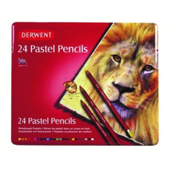 DERWENT PENCILS PASTEL 24 TIN