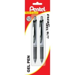 PENTEL ENERGEL DELUXE RETRACTABLE BK HS
