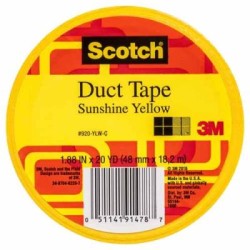 Scotch Duct Tape 920-YLW 48mm x 18.2m Sunshine Yellow Scotch Duct Tape 920-YLW 48mm x 18.2m Sunshine Yellow