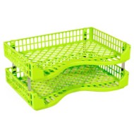 LETTER TRAY BIC ACID GREEN SET/2
