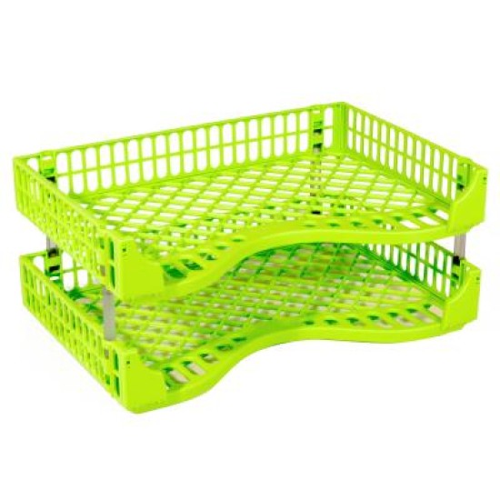 LETTER TRAY BIC ACID GREEN SET/2