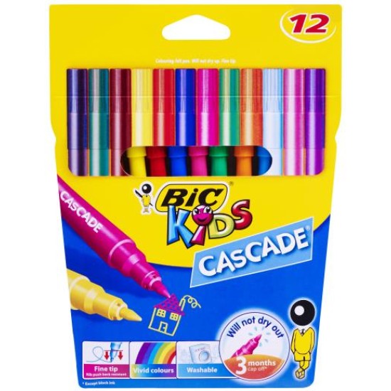 BIC KIDS CASCADE FELT PENS WLT12 (12)