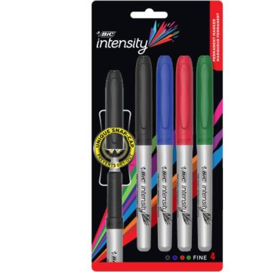BIC INTENSITY PERMANENT MARKER FINE OFFICE COLOURS BP4 (6)