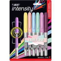 BIC INTENSITY PERMANENT MARKER FAIRY PASTEL COLOURS BP6 (6) BIC INTENSITY PERMANENT MARKER FAIRY PASTEL COLOURS BP6 (6)