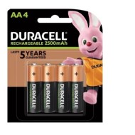 Duracell Rechargeable AA Battery, Pack of 4