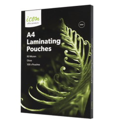 Okin Laminating Pouches A4 Gloss 80mic, Pack of 100 Okin Laminating Pouches A4 Gloss 80mic, Pack of 100